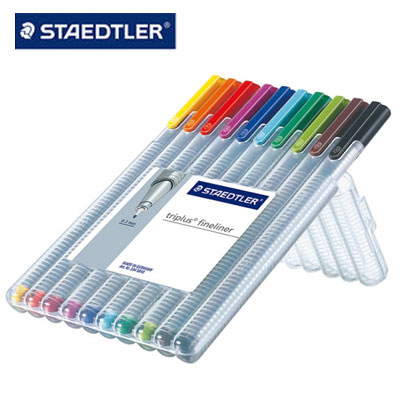 施德樓 MS334SB10 Triplus 三角舒寫 0.3MM 細字筆 10支入 / 盒