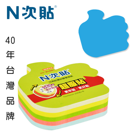 N次貼 61826 環狀膠-便條磚可再貼便條紙 3”x3”(70x70mm)讚 200張/顆