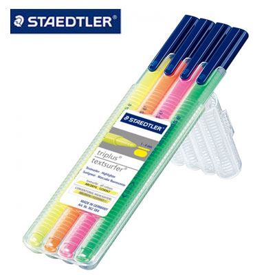 施德樓 MS362SB4 Triplus 三角舒寫螢光筆4色組 /盒