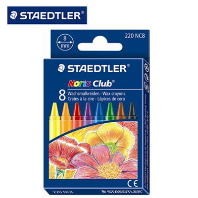 施德樓 MS220NC8 快樂學習 無毒安全油蠟筆8色入 / 盒