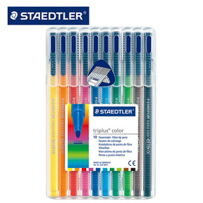 施德樓 MS323SB10 Triplus 三角書寫彩繪筆10支入 / 盒