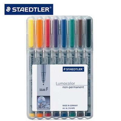 施德樓 MS316WP8 水性投影筆 F (0.6MM) 8支入 / 盒