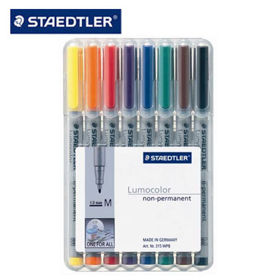 施德樓 MS315WP8 水性投影筆 M (1.0MM) 8支入 / 盒