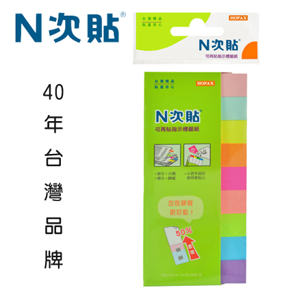 N次貼 61424 指示型可再貼標籤紙 50x12mm 450張/9條/袋