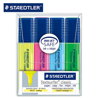 施德樓 MS364WP4 噴墨隱形螢光筆4色組 /盒