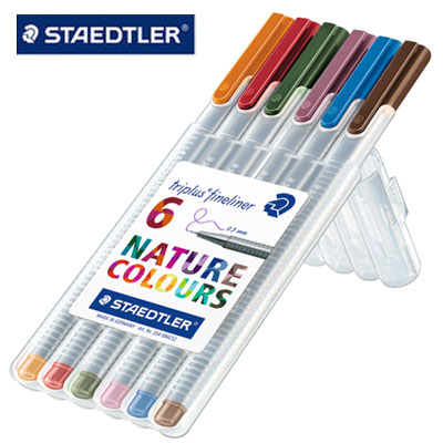 施德樓 MS334SB6CS2 triplus 三角舒寫細字筆原野色系6色組/ 盒