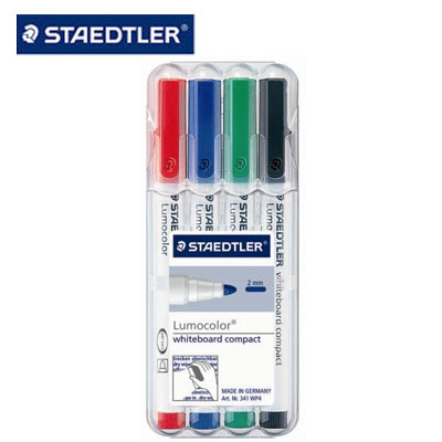 施德樓 MS341WP4 Compact 輕巧白板筆 4支入 / 盒