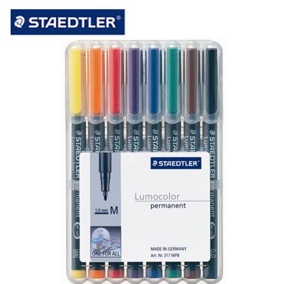 施德樓 MS317WP8 油性萬用投影筆 M (1.0MM) 8支入 / 盒