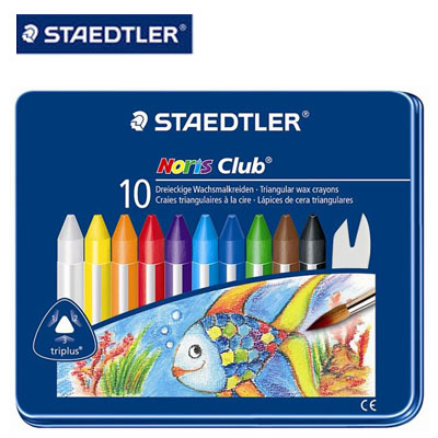 施德樓 MS228M10 快樂學園 三角水性蠟筆10色入 / 盒