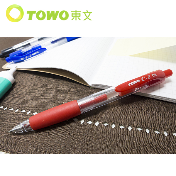 TOWO 東文 C-3 自動 0.6mm 中性筆 12入/盒  