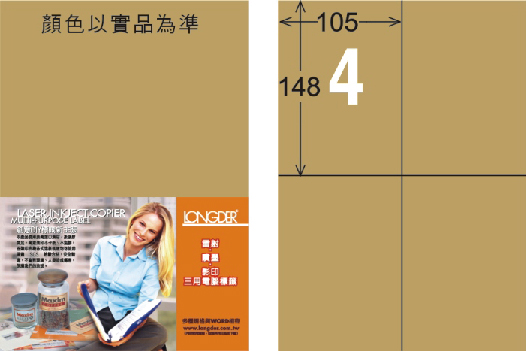 龍德 LD-803-C-C A4三用電腦標籤 牛皮紙 / 包