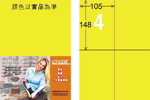 龍德 LD-803-AY-C A4雷射影印標籤 黃銅版 / 包