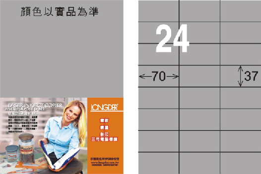 龍德 LD-802-S-C A4雷射影印標籤 銀色 / 包