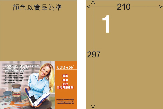 龍德 LD-800-C-C  A4三用電腦標籤 牛皮紙 / 包