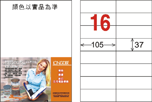 龍德 LD-801-TI-C A4透明三用標籤(可列印) / 包