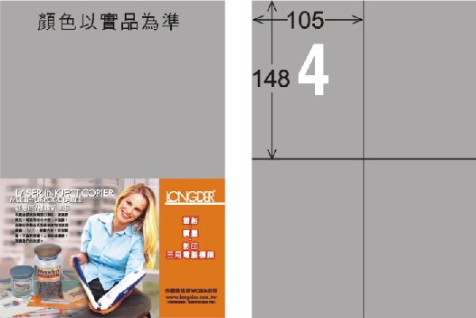 龍德 LD-803-S-C A4雷射影印標籤 銀色 / 包