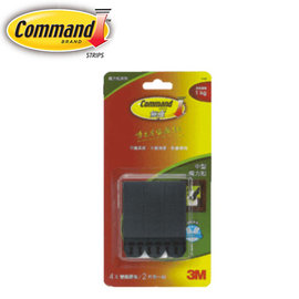 3M 窄版無痕黑色畫框掛扣(4入) 17201B / 卡