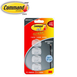 3M 無痕透明電線掛鉤-圓型 37017 / 卡