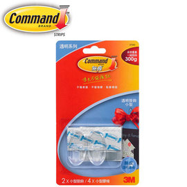 3M 無痕小型透明掛鉤 37092 / 卡