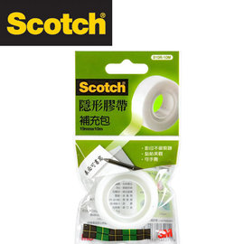3M 810R-10M Scotch®隱形膠帶補充包(19mmx10m) / 個