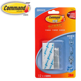 3M 無痕透明膠條-小型 37024 / 卡