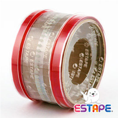 王佳膠帶 ESTAPE 免膠台抽取式HS1555R 易撕貼 紅/ 捲