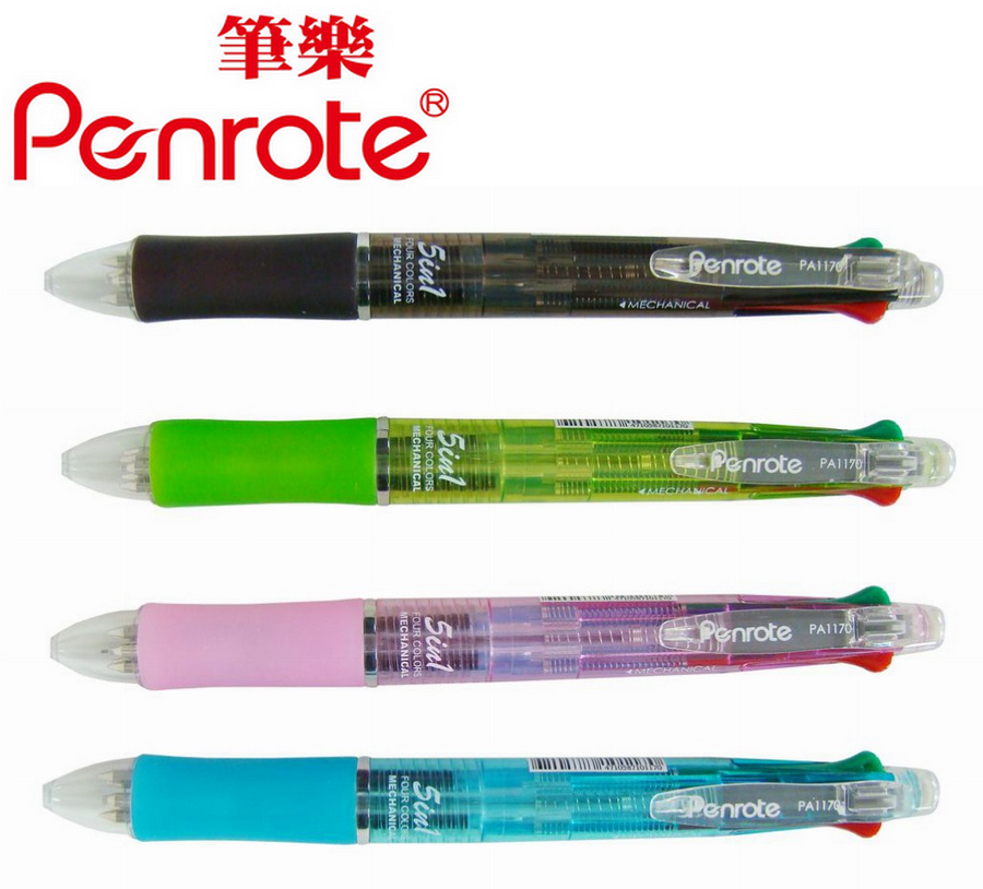 {振昌文具}【筆樂PENROTE】五合一機能筆 10支/盒 PA1170