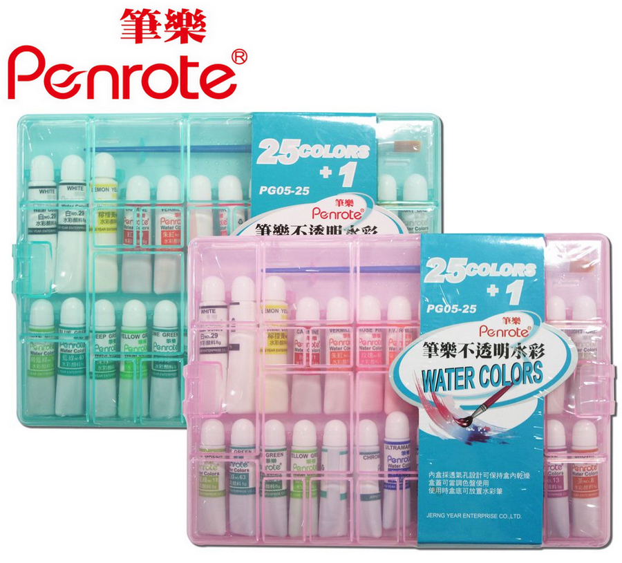 {振昌文具}【筆樂PENROTE】25+1不透明水彩(5cc) 盒 PG05-25