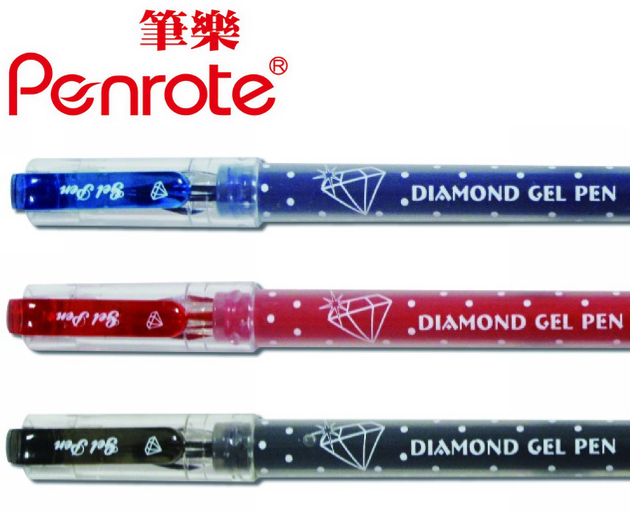 {振昌文具}【筆樂PENROTE】(請先來電詢問存貨)鑽石中性筆 12支/盒 PC8195