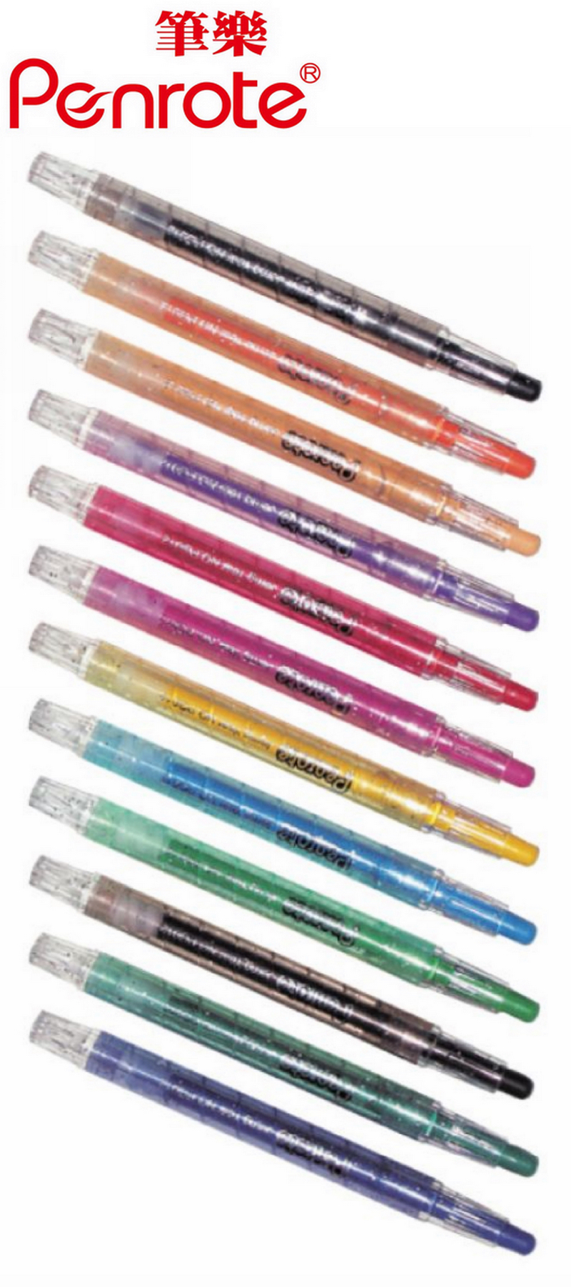 {振昌文具}【筆樂PENROTE】短桿旋轉蠟筆 (基本色) 12支/打 PG012-A