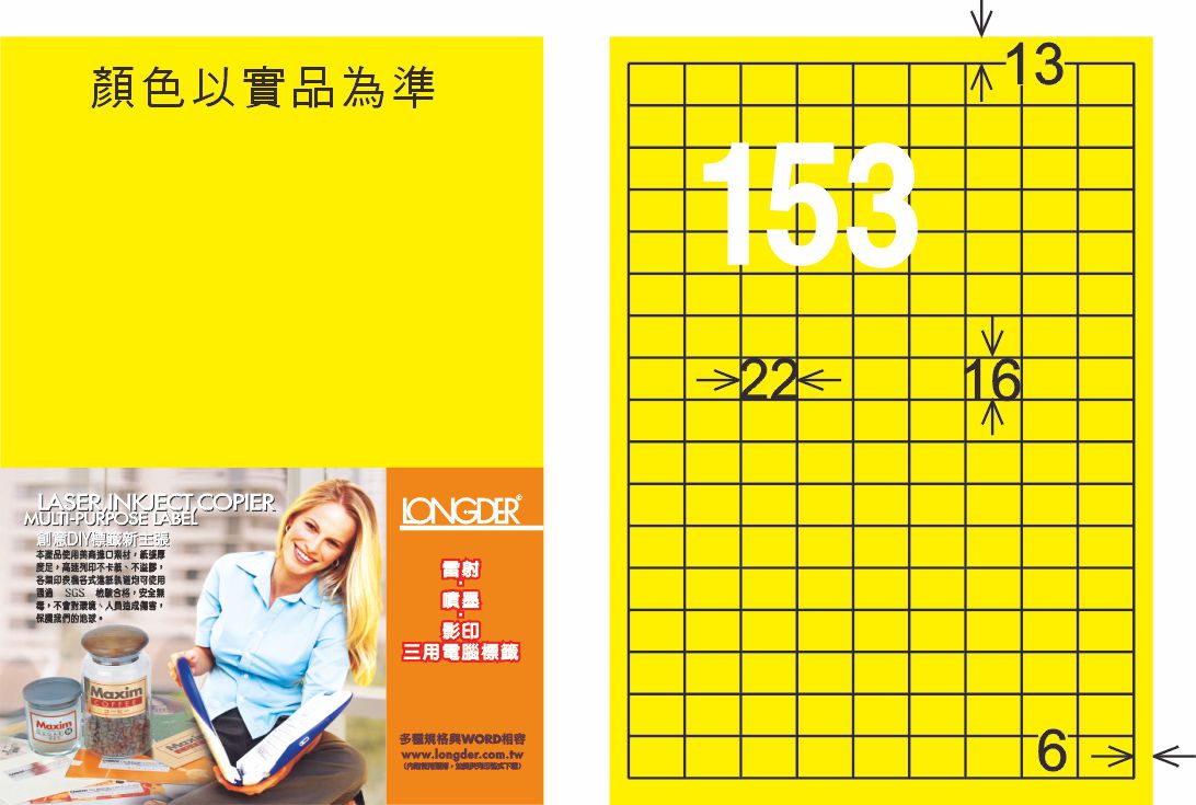 龍德 LD-871-AY-C A4雷射影印標籤 黃銅版 / 包