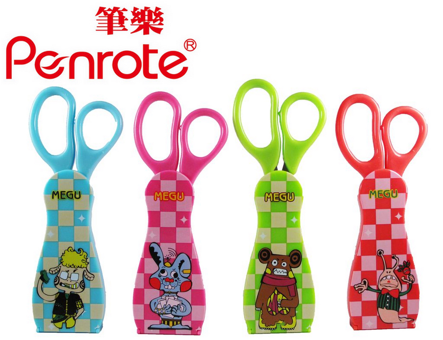 {振昌文具}【筆樂PENROTE】MEGU家族安全剪刀 12支/盒 KA1221