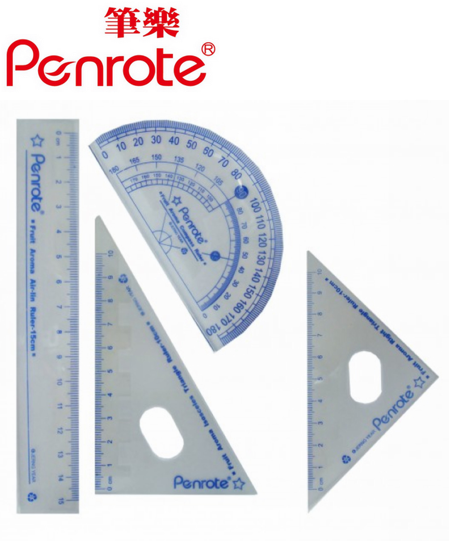 {振昌文具}【筆樂PENROTE】袋裝學生尺組 24組/盒 TD1156