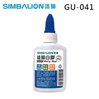 SIMBALION 雄獅 GU-401 可水洗 無毒 超黏 白膠 40g 24瓶入 /盒 
