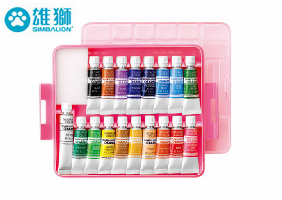 雄獅王樣不透明水彩18色 CGP-18A