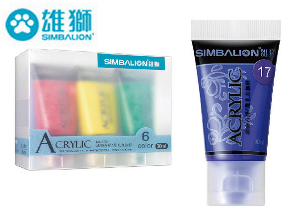 雄獅壓克力顏料6色(30ml) NA30/6