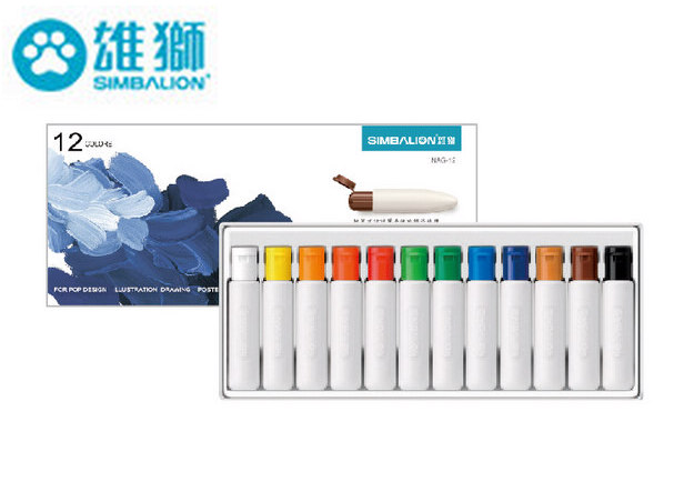 雄獅壓克力顏料12色 NAG-12