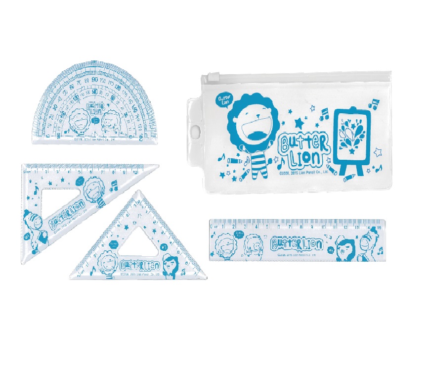 奶油獅 RK006 學生套尺藍  / 組 