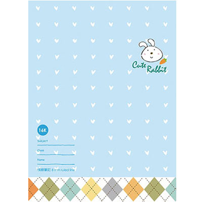 美加美 AF1068 16K平裝筆記-菱格兔 10本/包