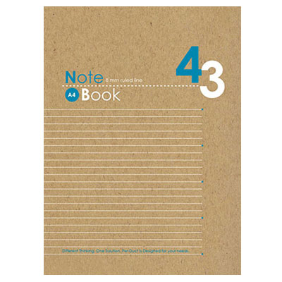 美加美 AO1009 牛皮筆記A4橫線-藍 5本/包