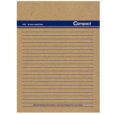 美加美 AO1004 Compact 16K牛皮筆記-藍2 10本/包