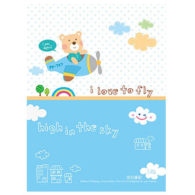 美加美 AF1086 16K空白筆記-飛機熊 10本 /包