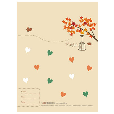 美加美 AF1072 16K平裝筆記-楓葉 10本/包