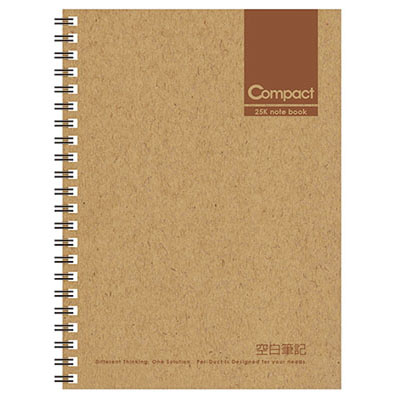 美加美 AO3022 25K牛皮空白筆記-咖 3本 /包