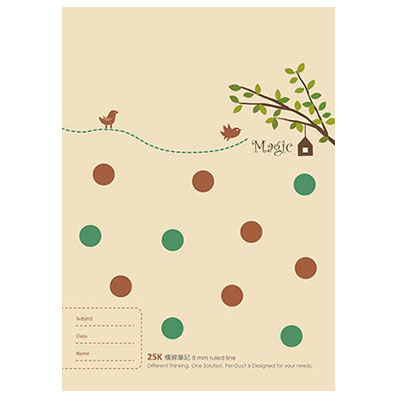 美加美 AF1621 25K平裝筆記-圓點 10本/包