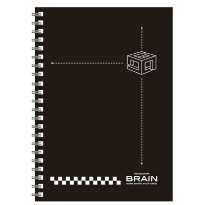 美加美 AW3033 B5無色系列膠圈筆記-黑 3本 / 包