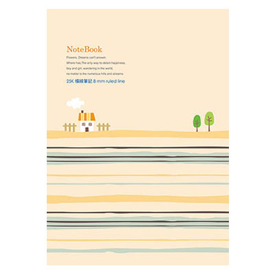 美加美 AF1634 25K平裝筆記-鄉間黃 10本 /包