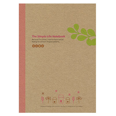 美加美 AF1407 A4空白筆記-葉子-粉 5本 /包