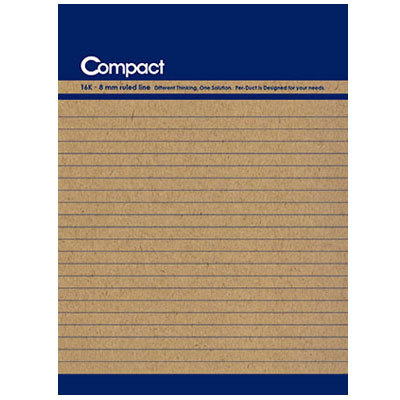 美加美 AO1002 Compact 16K牛皮筆記-藍1 10本/包