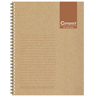 美加美 AO3018 A4牛皮膠圈筆記-咖 3本 /包